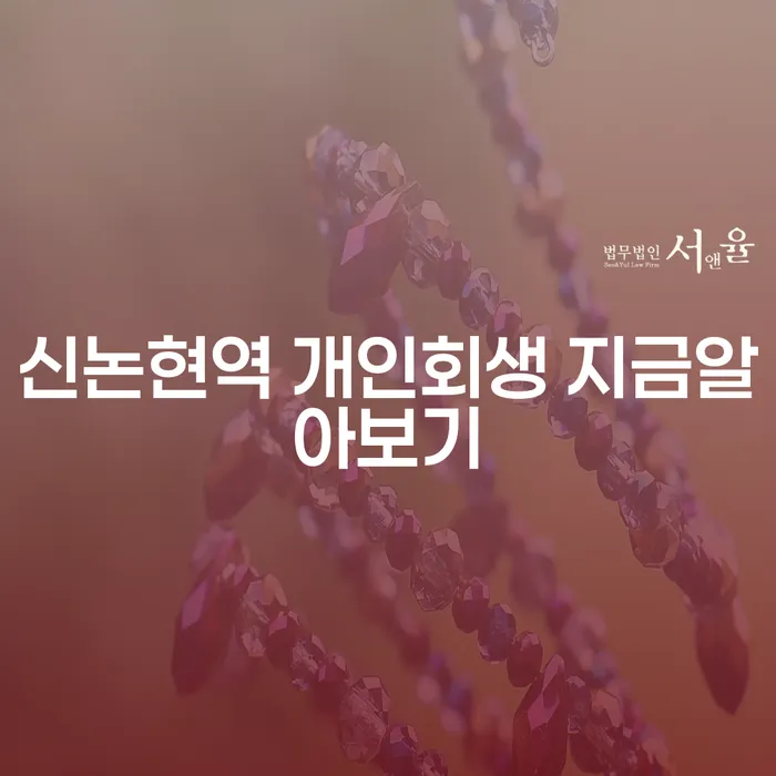 신논현역 개인회생 지금알아보기