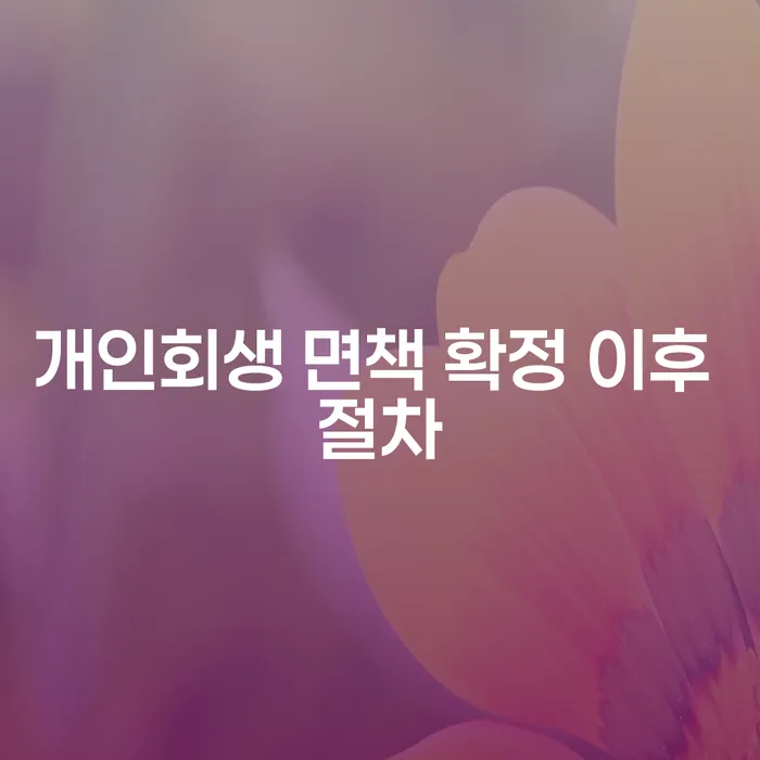 개인회생 면책 확정 후, 어떤 절차를 진행해야 할까요?