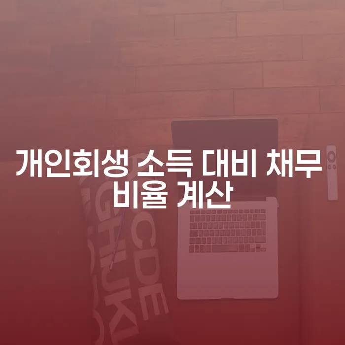 개인회생 소득 대비 채무 비율 계산, 어떻게 해야 할까요?