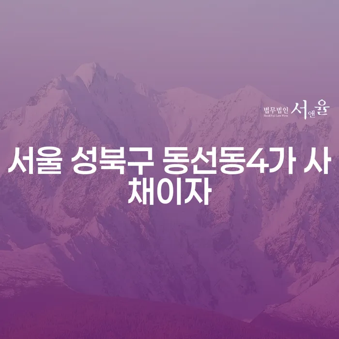 서울 성북구 동선동4가에서 사채이자를 해결하는 방법은 무엇일까요?